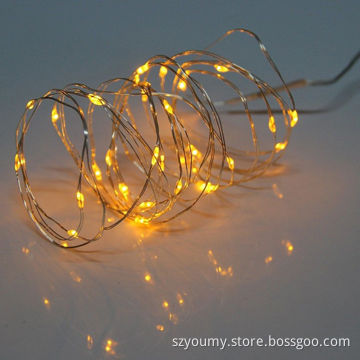 Battery Power Operated 2M 20 LEDs Christmas Party Decor LED Copper Wire Lamp String